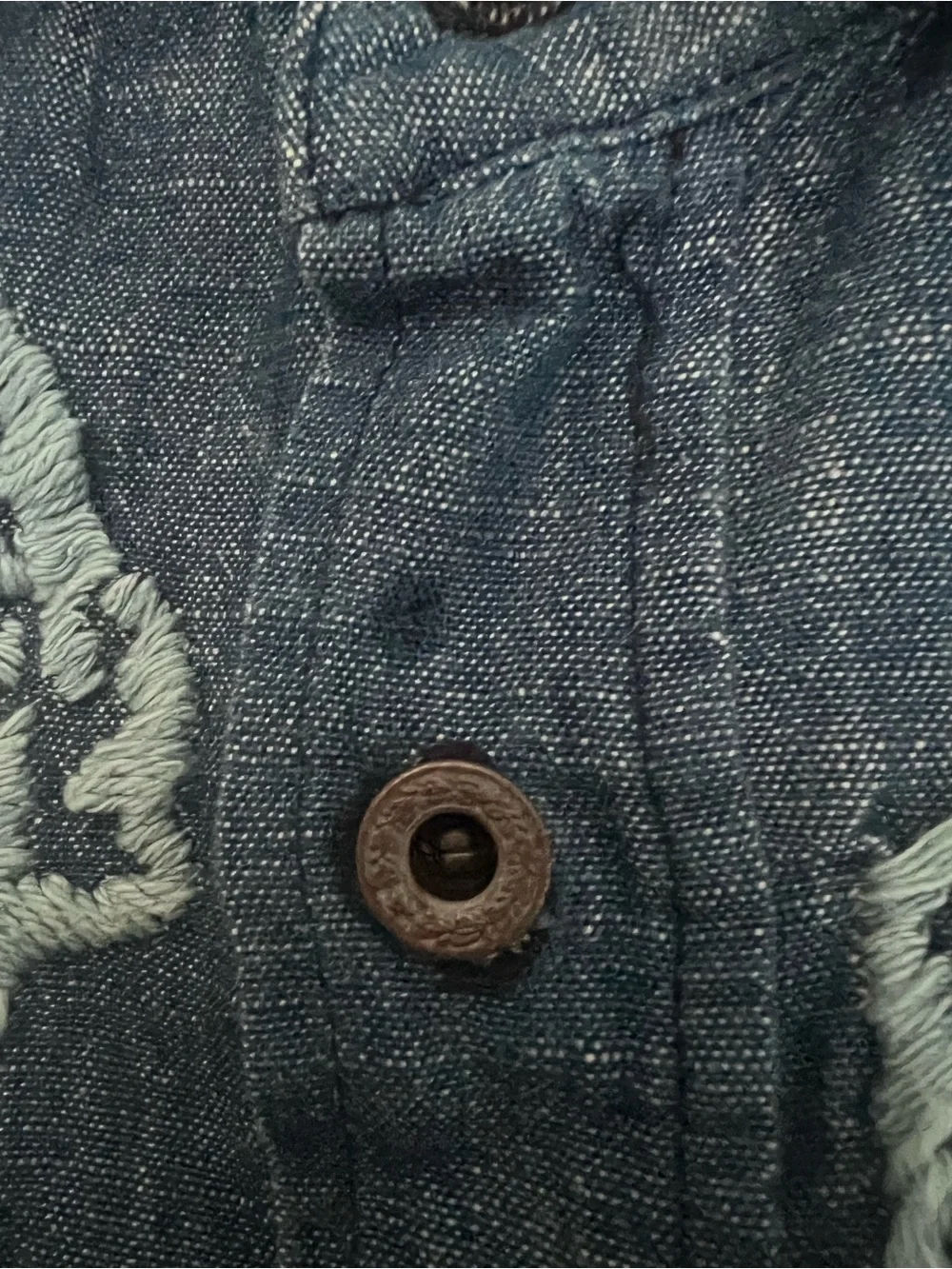 The Great China Wall Motor City Freedom Cycle Denim Shirt ASO Jessica Simpson - Picture 4 of 16